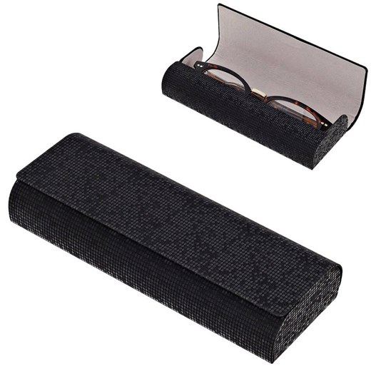 Etui okularowe na magnes ET-124 Czarne mieniące ze sklepu Stylion w kategorii Oprawki do okularów męskich - zdjęcie 185966442