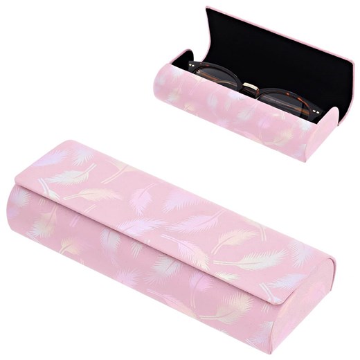 Etui okularowe na magnes holograficzne pióra ET-130A Jasny Róż ze sklepu Stylion w kategorii Etui - zdjęcie 185966451