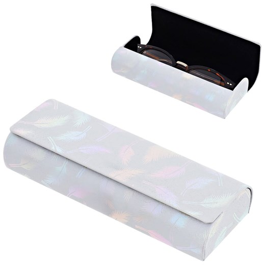 Etui okularowe na magnes holograficzne pióra ET-130B Białe ze sklepu Stylion w kategorii Etui - zdjęcie 185966452