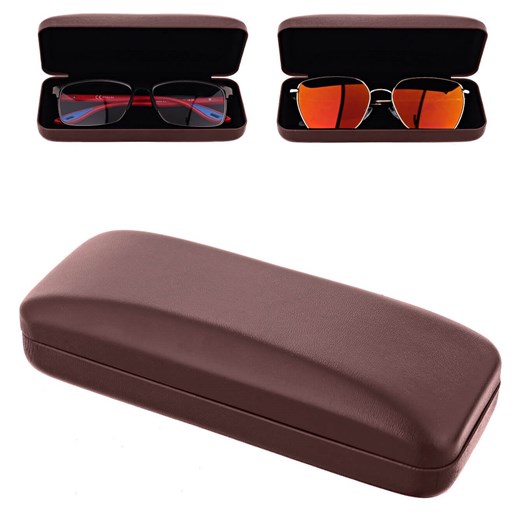 Etui na okulary ET-118D brązowe ze sklepu Stylion w kategorii Etui - zdjęcie 185966470