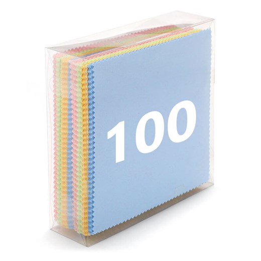 Ściereczka do okularów z Mikrofibry MIX 14x17cm - 100szt ze sklepu Stylion w kategorii Okulary zerówki męskie - zdjęcie 185966534