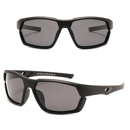 Dziecięce 6-10 lat gumowe okulary przeciwsłoneczne polaryzacyjne POL-JR-63 czarne ze sklepu Stylion w kategorii Okulary korekcyjne męskie - zdjęcie 185966623