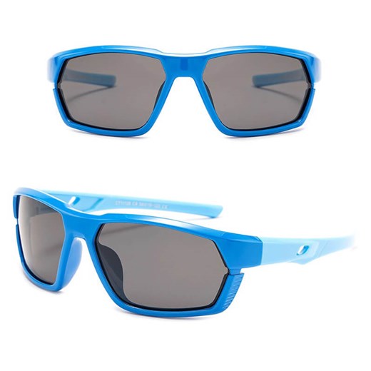 Dziecięce 6-10 lat gumowe okulary przeciwsłoneczne polaryzacyjne POL-JR-63A niebieskie ze sklepu Stylion w kategorii Oprawki do okularów męskich - zdjęcie 185966624