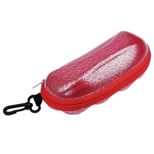 Czerwone etui okularowe futerał na zamek z karabińczykiem ETC-96A - id: 10030 - marki Stylion - 185966702 Czerwone etui okularowe futerał na zamek z karabińczykiem ETC-96A ze sklepu Stylion w kategorii Etui - zdjęcie 185966702
