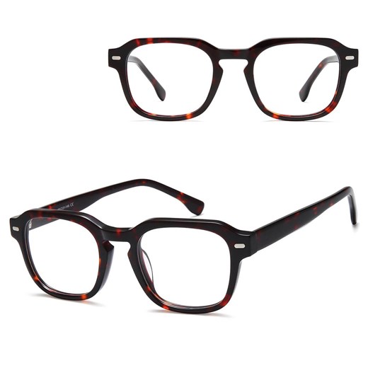 Okulary acetatowe oprawki korekcyjne zerówki kwadratowe AC380B panterka ze sklepu Stylion w kategorii Oprawki do okularów damskie - zdjęcie 185966904