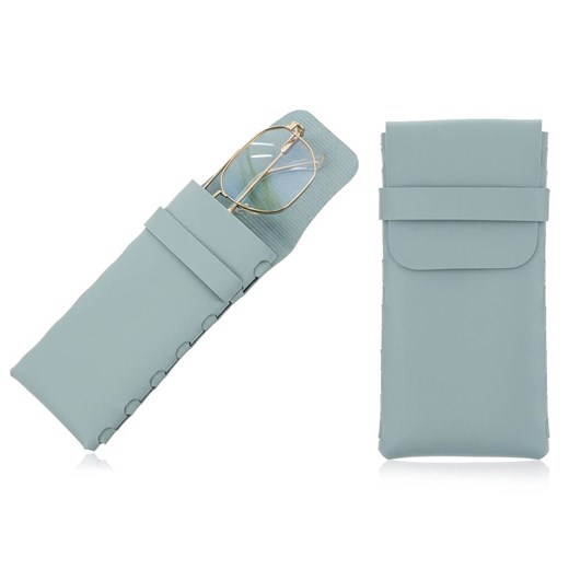 Pokrowiec na okulary zamykany na klapkę ET-135A szarobłękitny ze sklepu Stylion w kategorii Etui - zdjęcie 185966942