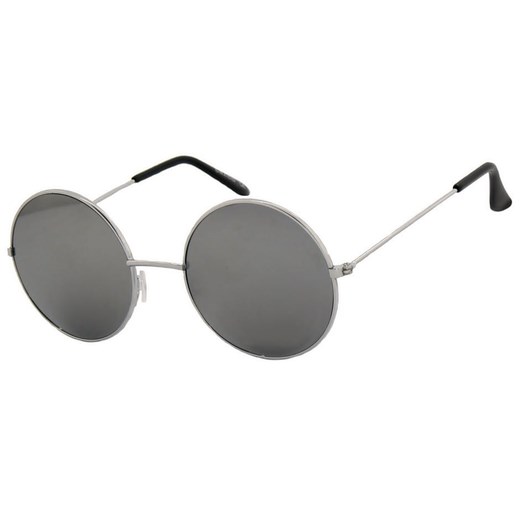 Okulary Lenonki przeciwsłoneczne lustrzanki srebrne hippie retro 3122D ze sklepu Stylion w kategorii Okulary przeciwsłoneczne męskie - zdjęcie 185967211