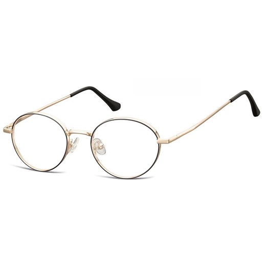 Okulary zerówki oprawki korekcyjne medium M299B złoto-czarne ze sklepu Stylion w kategorii Oprawki do okularów damskie - zdjęcie 185967240