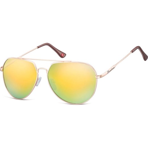 Okulary przeciwsłoneczne pilotki Montana MS90E lustrzanki złoto-zielonkawe ze sklepu Stylion w kategorii Okulary przeciwsłoneczne damskie - zdjęcie 185967264