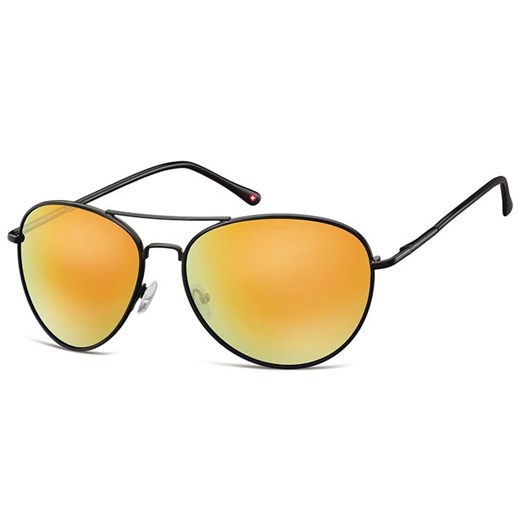 Czarne Aviatory okulary lustrzanki MS95B ze sklepu Stylion w kategorii Okulary przeciwsłoneczne damskie - zdjęcie 185967402