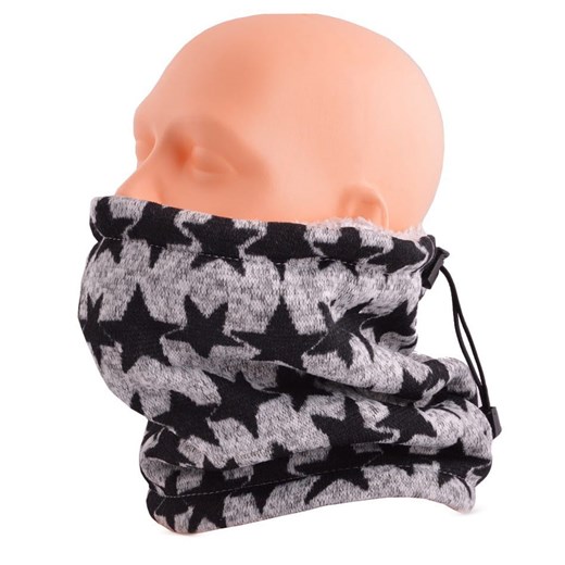 Komin - Czapka - Szalik - Chusta - Kominiarka, kolor Szary w gwiazdki- 29 ze sklepu Stylion w kategorii Paski męskie - zdjęcie 185967423