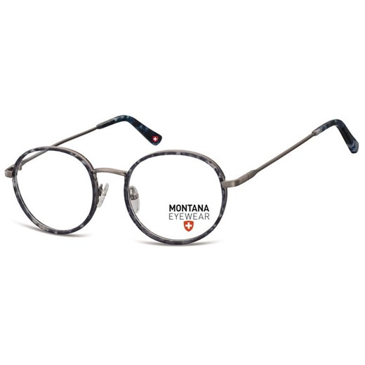 Panterkowe niebieskie Lenonki okrągłe Okulary Oprawki optyczne MM608D ze sklepu Stylion w kategorii Okulary przeciwsłoneczne męskie - zdjęcie 185967443