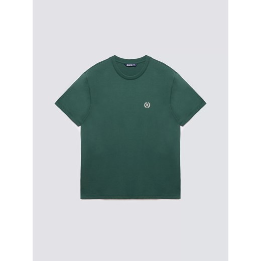 Koszulka męska z haftem na piersi zielona Keral 304 ze sklepu Big Star w kategorii T-shirty męskie - zdjęcie 185967510