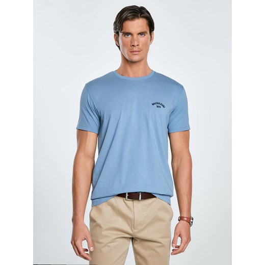 Koszulka męska bawełniana niebieska Vincer 401 ze sklepu Big Star w kategorii T-shirty męskie - zdjęcie 185967841