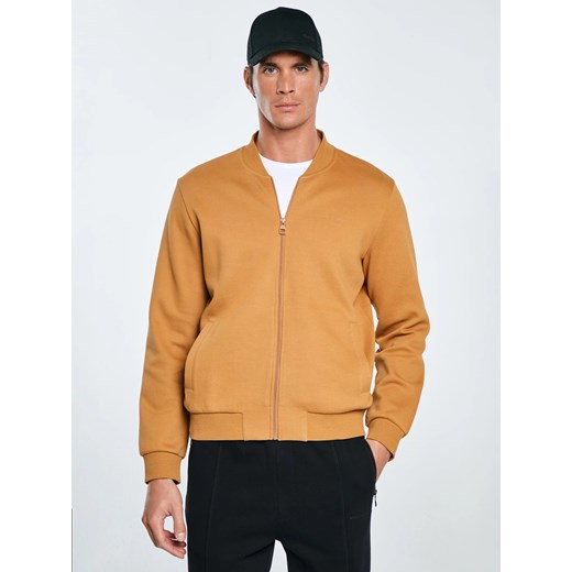 Bluza męska bomber jasnobrązowa Wladorb 803 ze sklepu Big Star w kategorii Bluzy męskie - zdjęcie 185968094