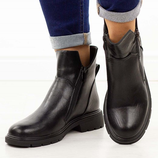 Czarne botki damskie M.Daszyński 2501-5 38 suzana.pl