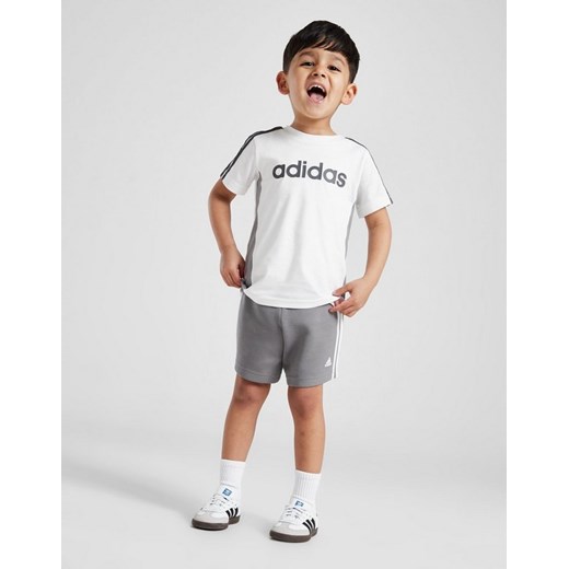 ADIDAS KOMPLET LINEAR TEESHT WHTGRY B ze sklepu JD Sports  w kategorii Komplety niemowlęce - zdjęcie 185977043