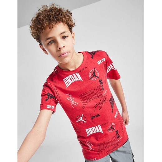 JORDAN T-SHIRT ARC AOP TEE RED/BLK B ze sklepu JD Sports  w kategorii T-shirty chłopięce - zdjęcie 185978420