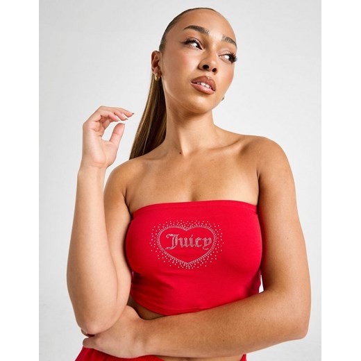 JUICY COUTURE TOP DMNT HEART LGO BND C&#039;RED ze sklepu JD Sports  w kategorii Bluzki damskie - zdjęcie 185979583