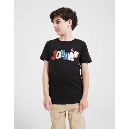 JORDAN T-SHIRT JRDN LETTER TEE BLK B ze sklepu JD Sports  w kategorii T-shirty chłopięce - zdjęcie 185982970