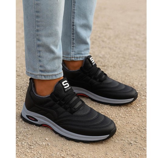 Czarne buty chłopięce sportowe z ociepleniem /E6-2 18166 T336/ ze sklepu Pantofelek24.pl w kategorii Buty sportowe damskie - zdjęcie 185986981