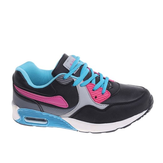 Sznurowane dziewczęce buty sportowe BL-Turq-Fuks /C1-2 18129 T292/ ze sklepu Pantofelek24.pl w kategorii Buty sportowe dziecięce - zdjęcie 185987253
