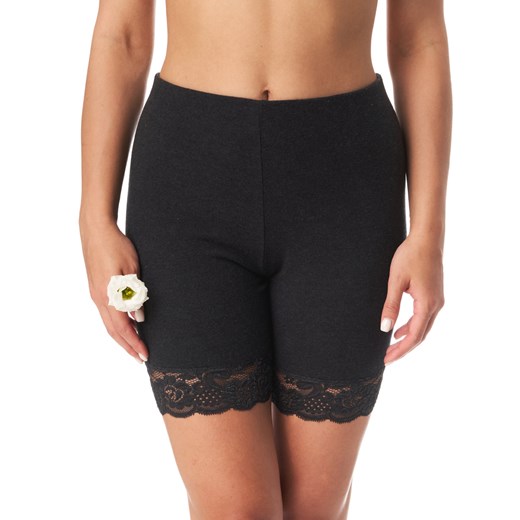 Długie szorty z koronką Hot Touch - S czarny ze sklepu PH KEY Sp. z o.o.  w kategorii Bielizna wyszczuplająca - zdjęcie 185987980