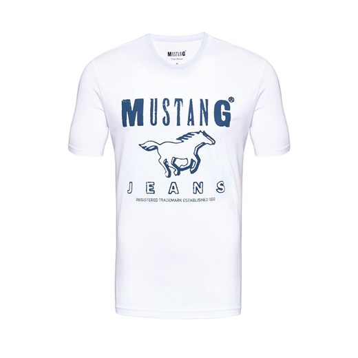 MUSTANG T SHIRT BASIC PRINT TEE GENERAL WHITE 1008372 2045 ze sklepu YouNeedit.pl w kategorii T-shirty męskie - zdjęcie 185988142