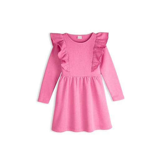 GATE Sukienka dresowa z falbankami 7Y ze sklepu gateshop w kategorii Sukienki dziewczęce - zdjęcie 185989582