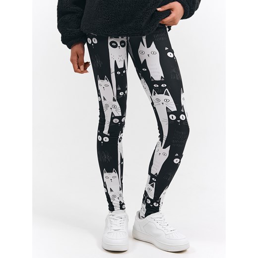 GATE Miękkie legginsy z nadrukiem 6Y Gate 13Y wyprzedaż gateshop
