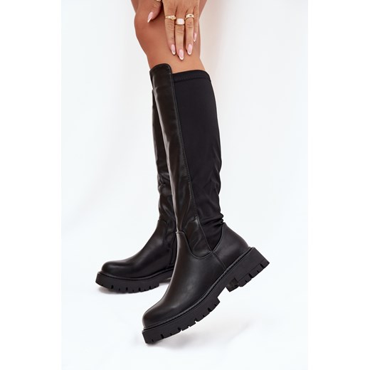 Damskie Kozaki Ocieplane Zamek Czarne Harlina Boto 36 ZAZOO
