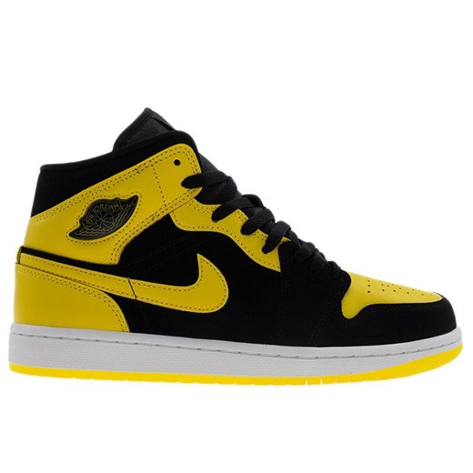 Buty męskie Air Jordan 1 Mid SE HJ6654-071 - żółto-czarne ze sklepu streetstyle24.pl w kategorii Buty sportowe męskie - zdjęcie 185994492