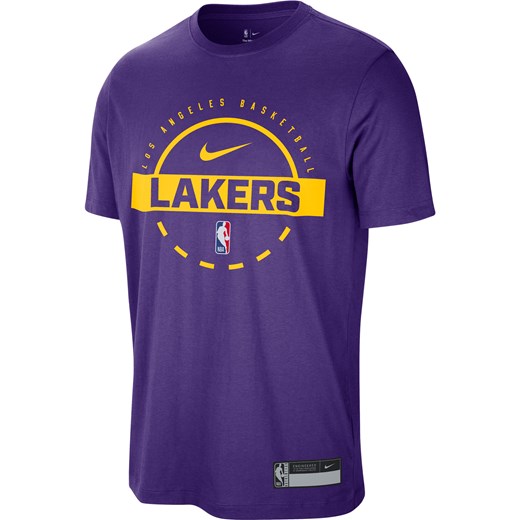 Męski T-shirt do ćwiczeń Nike Dri-FIT NBA Los Angeles Lakers Authentics - Fiolet ze sklepu Nike poland w kategorii T-shirty męskie - zdjęcie 185994724