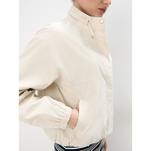 Mohito - Bawełniana kremowa kurtka - kremowy ze sklepu Mohito w kategorii Koszule damskie - zdjęcie 185996152