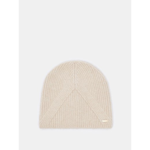 Mohito - Dzianinowa kremowa czapka - kremowy ze sklepu Mohito w kategorii Czapki zimowe damskie - zdjęcie 185996541
