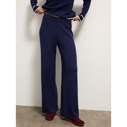 Mohito - Swetrowe granatowe spodnie - granatowy Mohito L Mohito