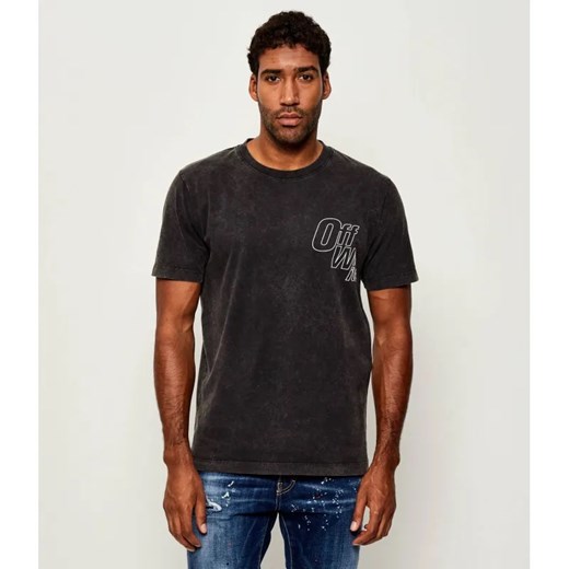 OFF-WHITE T-shirt OUTLINE ARROW | Slim Fit ze sklepu Gomez Fashion Store w kategorii T-shirty męskie - zdjęcie 185997554