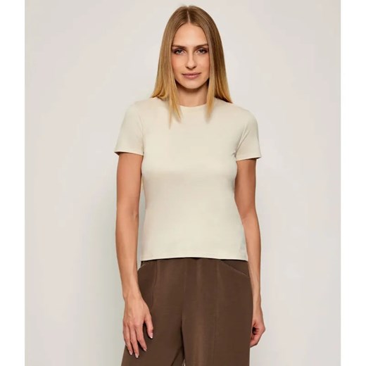 Calvin Klein T-shirt SUPIMA | Slim Fit ze sklepu Gomez Fashion Store w kategorii Bluzki damskie - zdjęcie 185997572