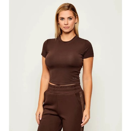 GUESS T-shirt BASIC | Cropped Fit ze sklepu Gomez Fashion Store w kategorii Bluzki damskie - zdjęcie 185997590