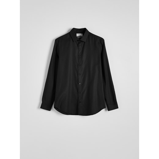 Reserved - Koszula slim z bawełny egipskiej - czarny Reserved XL wyprzedaż Reserved