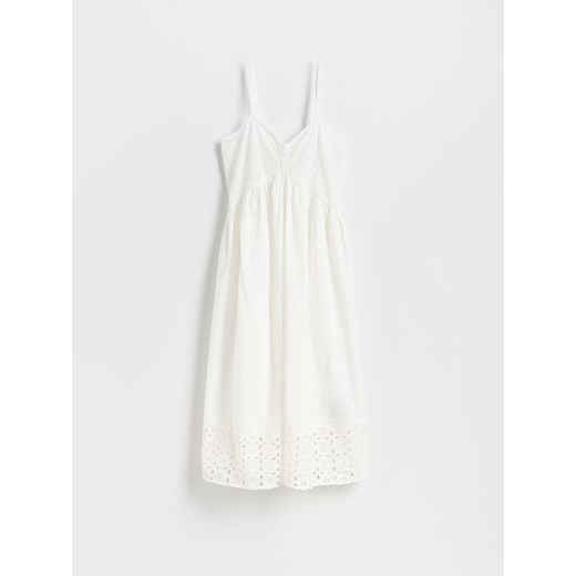 Reserved - Długa narzutka plażowa - biały ze sklepu Reserved w kategorii Sukienki - zdjęcie 185999692