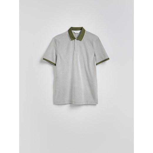Reserved - Koszulka polo regular - jasnozielony ze sklepu Reserved w kategorii T-shirty męskie - zdjęcie 186000021