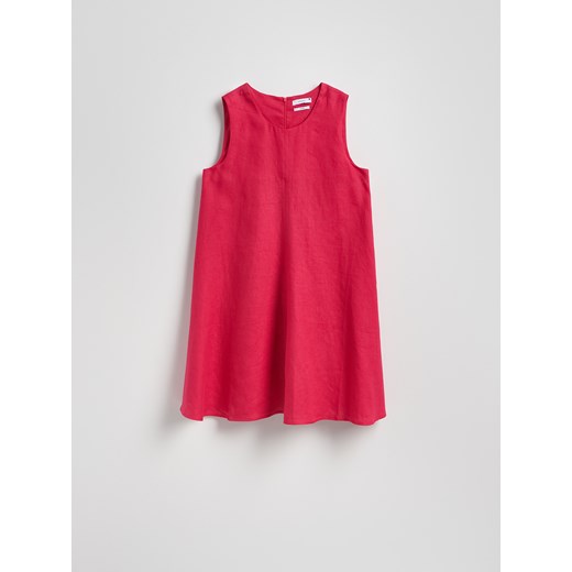 Reserved - Lniana sukienka mini - fuksja ze sklepu Reserved w kategorii Sukienki - zdjęcie 186000961