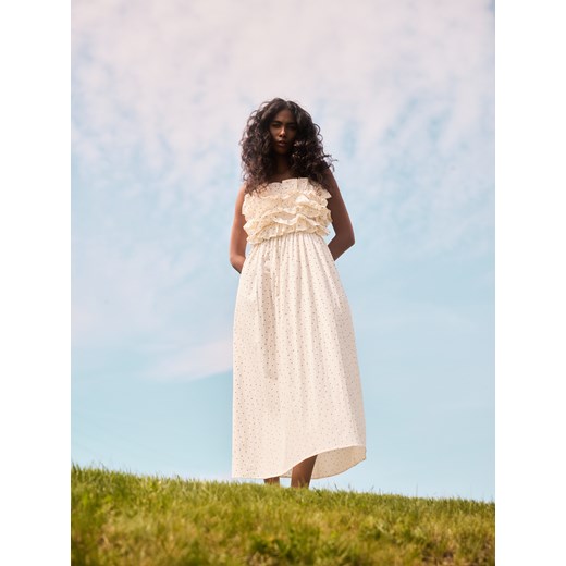 Reserved - Sukienka midi w kropki - wielobarwny ze sklepu Reserved w kategorii Sukienki - zdjęcie 186001041