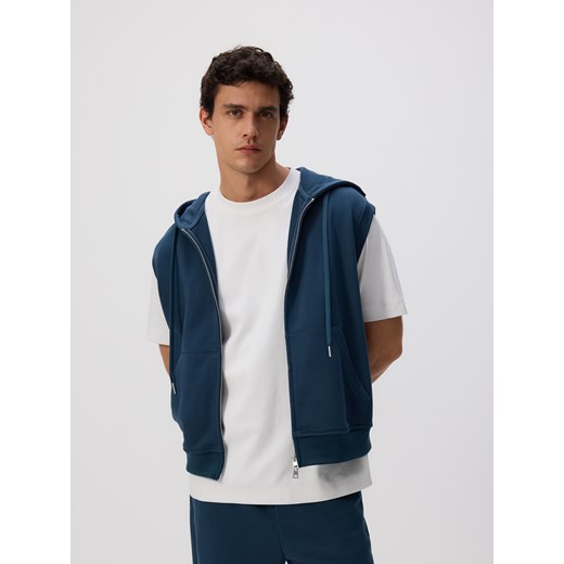Reserved - Kamizelka z kapturem - granatowy ze sklepu Reserved w kategorii Kamizelki męskie - zdjęcie 186001131