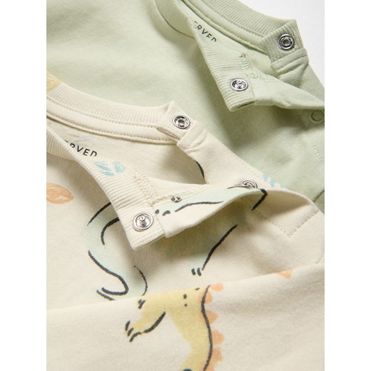 Reserved - Bawełniany longsleeve 2 pack - kremowy Reserved 74 (6-9 m.) Reserved