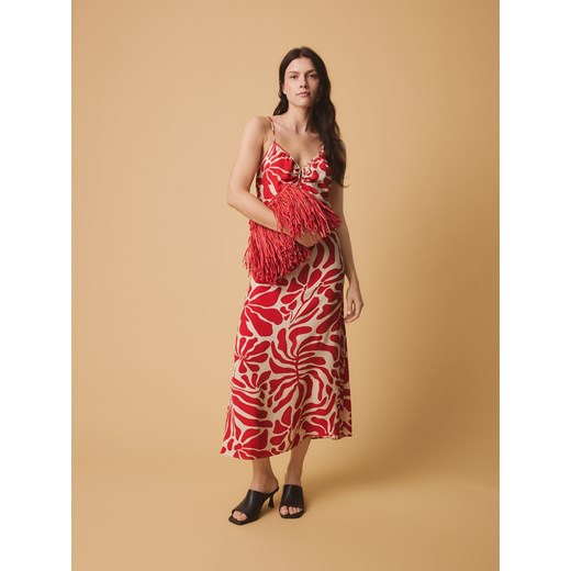 Reserved - Wzorzysta sukienka - czerwony ze sklepu Reserved w kategorii Sukienki - zdjęcie 186001950