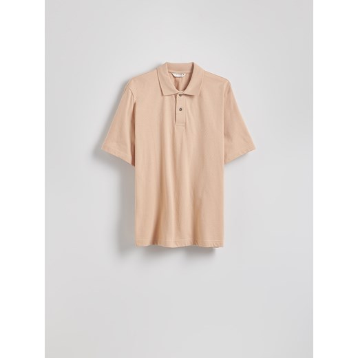Reserved - Koszulka polo boxy - jasnopomarańczowy ze sklepu Reserved w kategorii T-shirty męskie - zdjęcie 186002492