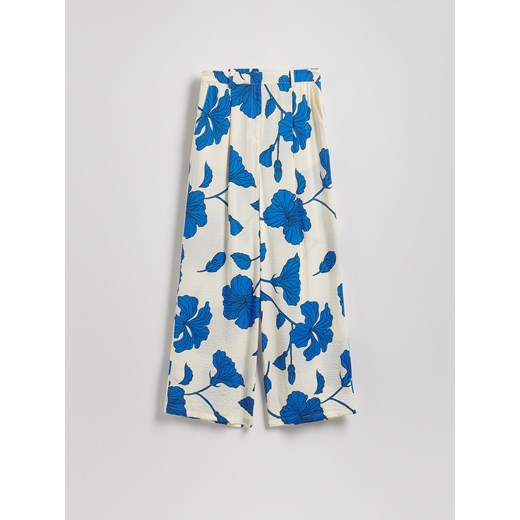 Reserved - Wzorzyste spodnie z wiskozą - wielobarwny ze sklepu Reserved w kategorii Spodnie damskie - zdjęcie 186003342