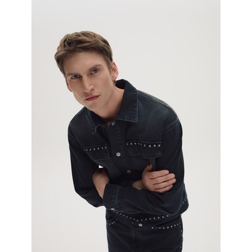 Reserved - Jeansowa katana - czarny ze sklepu Reserved w kategorii Kurtki damskie - zdjęcie 186003371